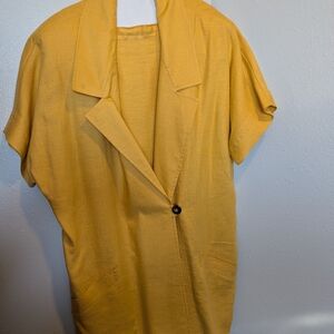 Liz Claiborne Mustard Linen Blazer